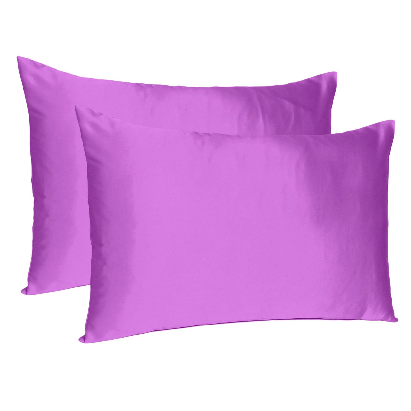 Purple Merlot Dreamy Set Of 2 Silky Satin Queen Pillowcases