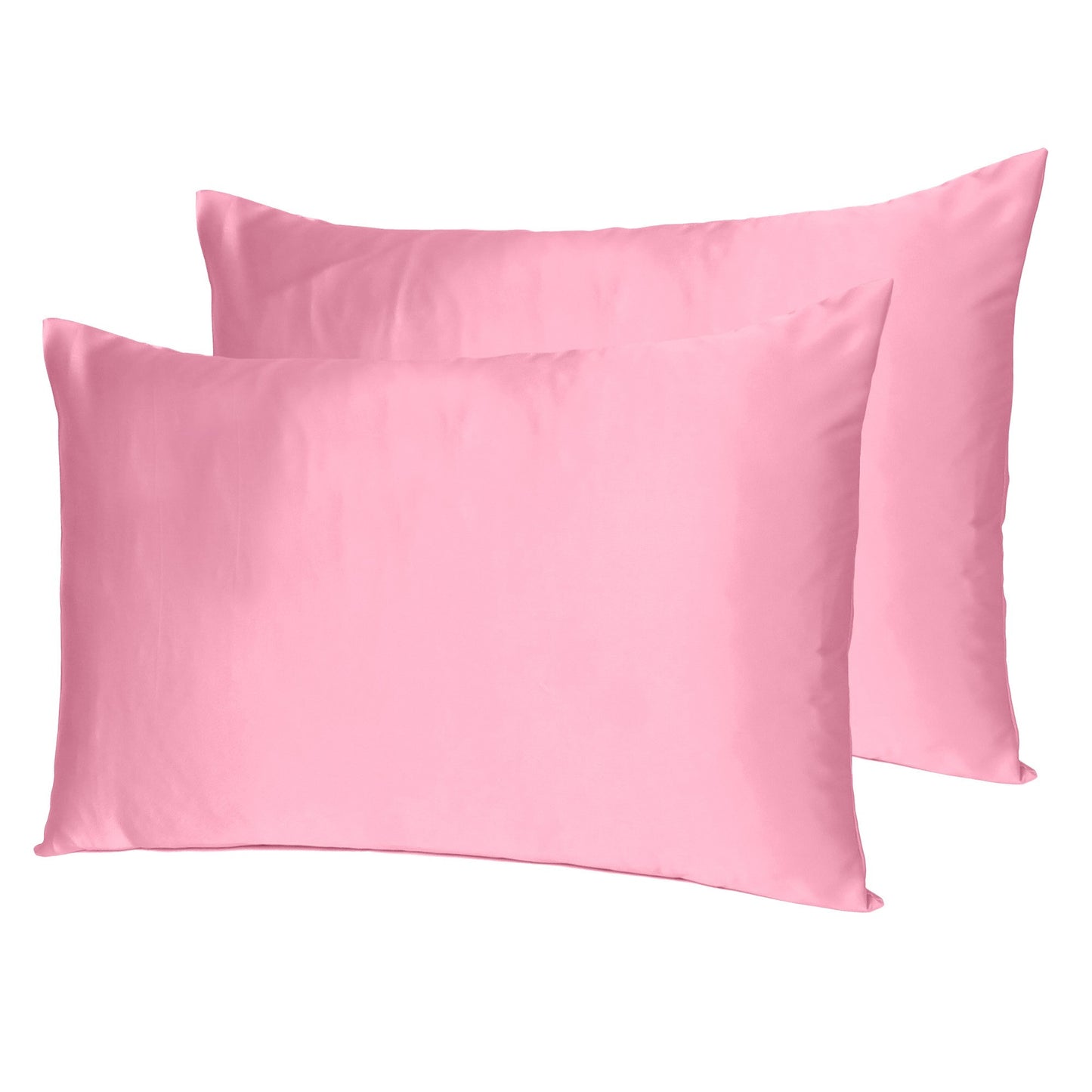 Pink Rose Dreamy Set Of 2 Silky Satin King Pillowcases