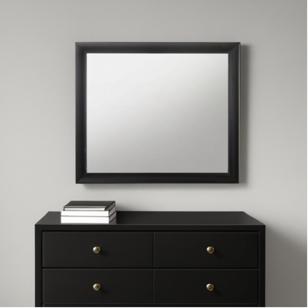 35" Black Accent Mirror