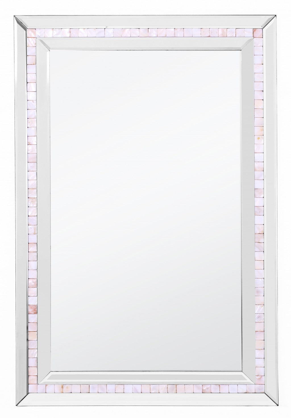 36" Silver Glass Framed Accent Mirror