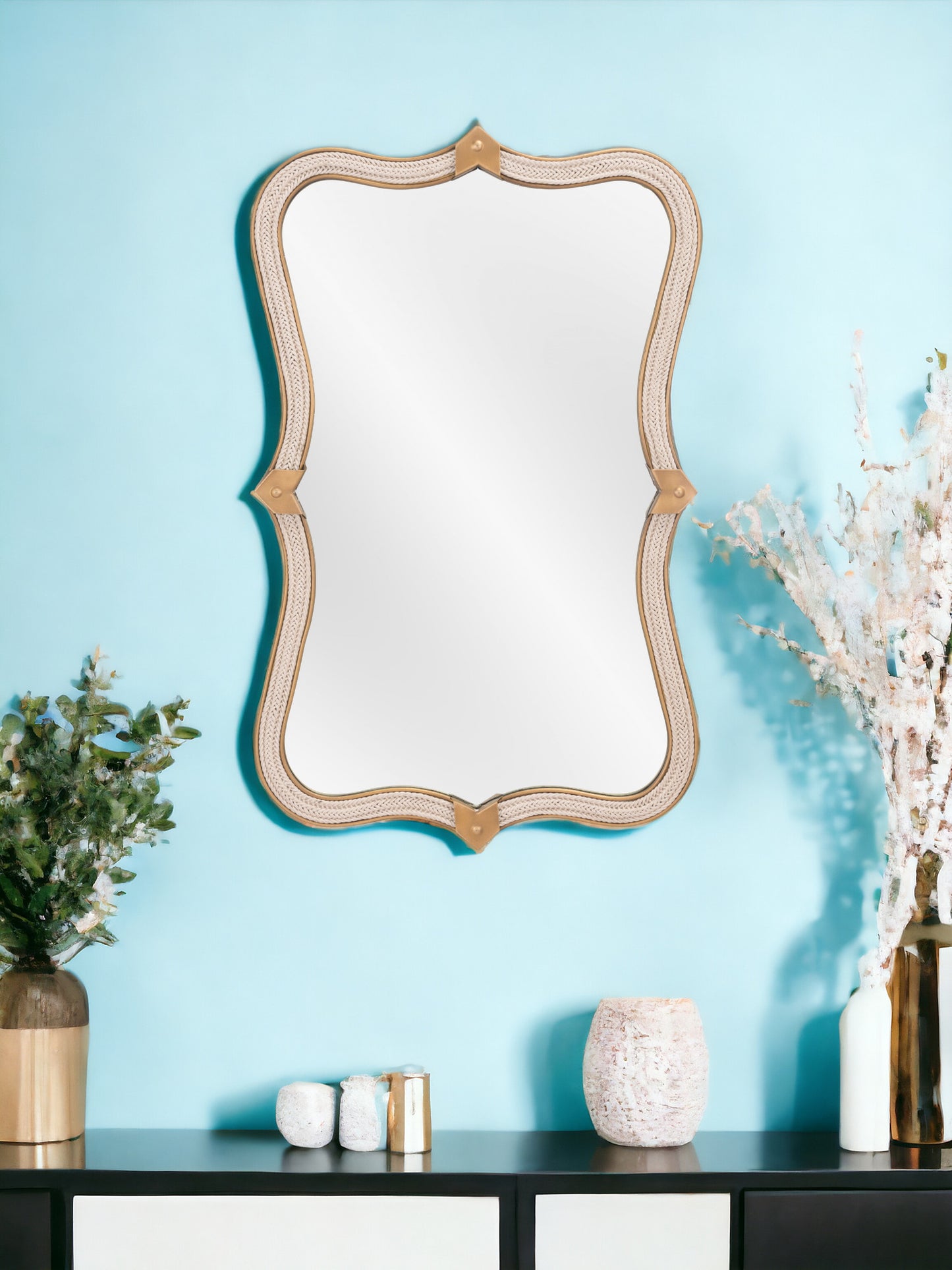 Gold Beveled Mirror