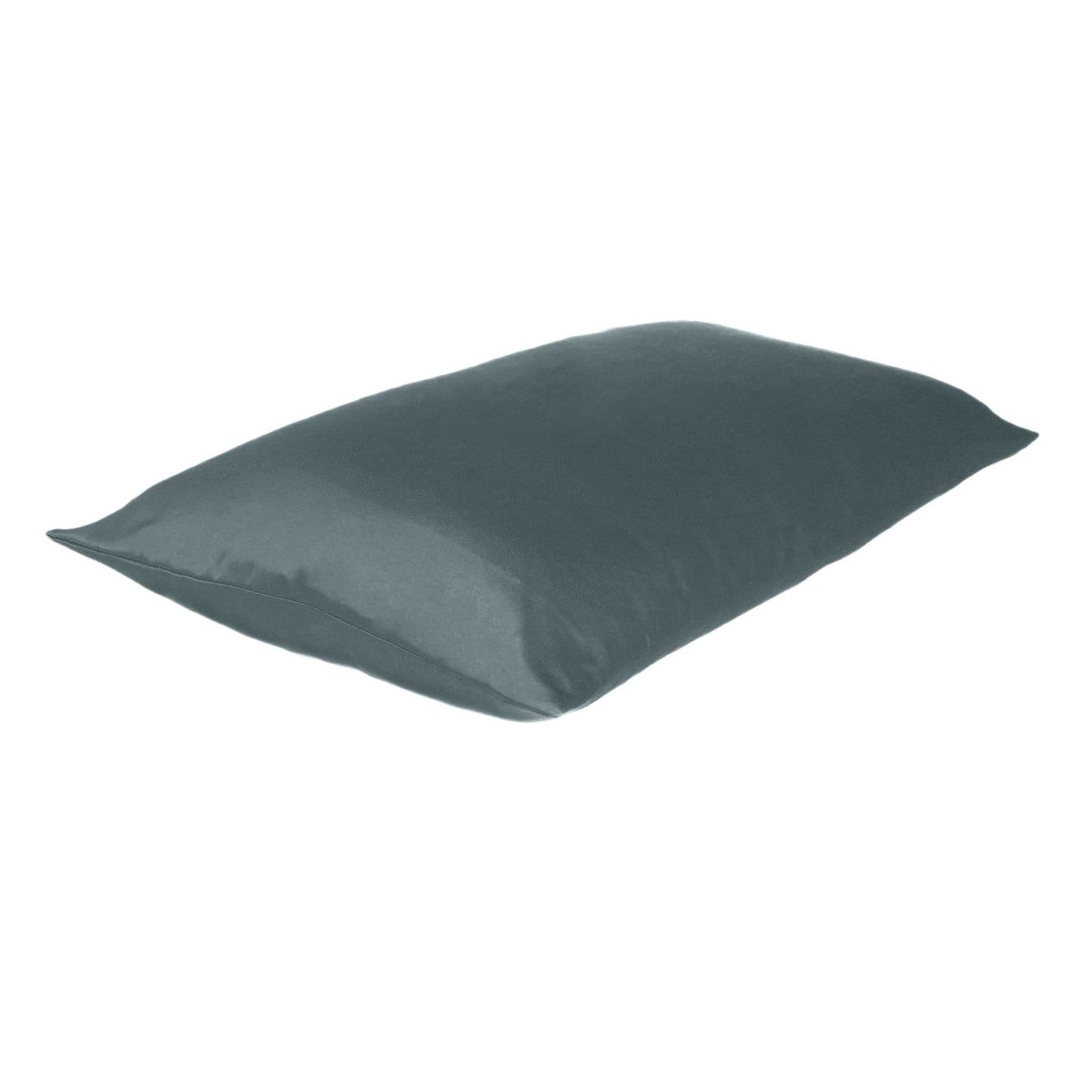 Gray Dreamy Set Of 2 Silky Satin Queen Pillowcases