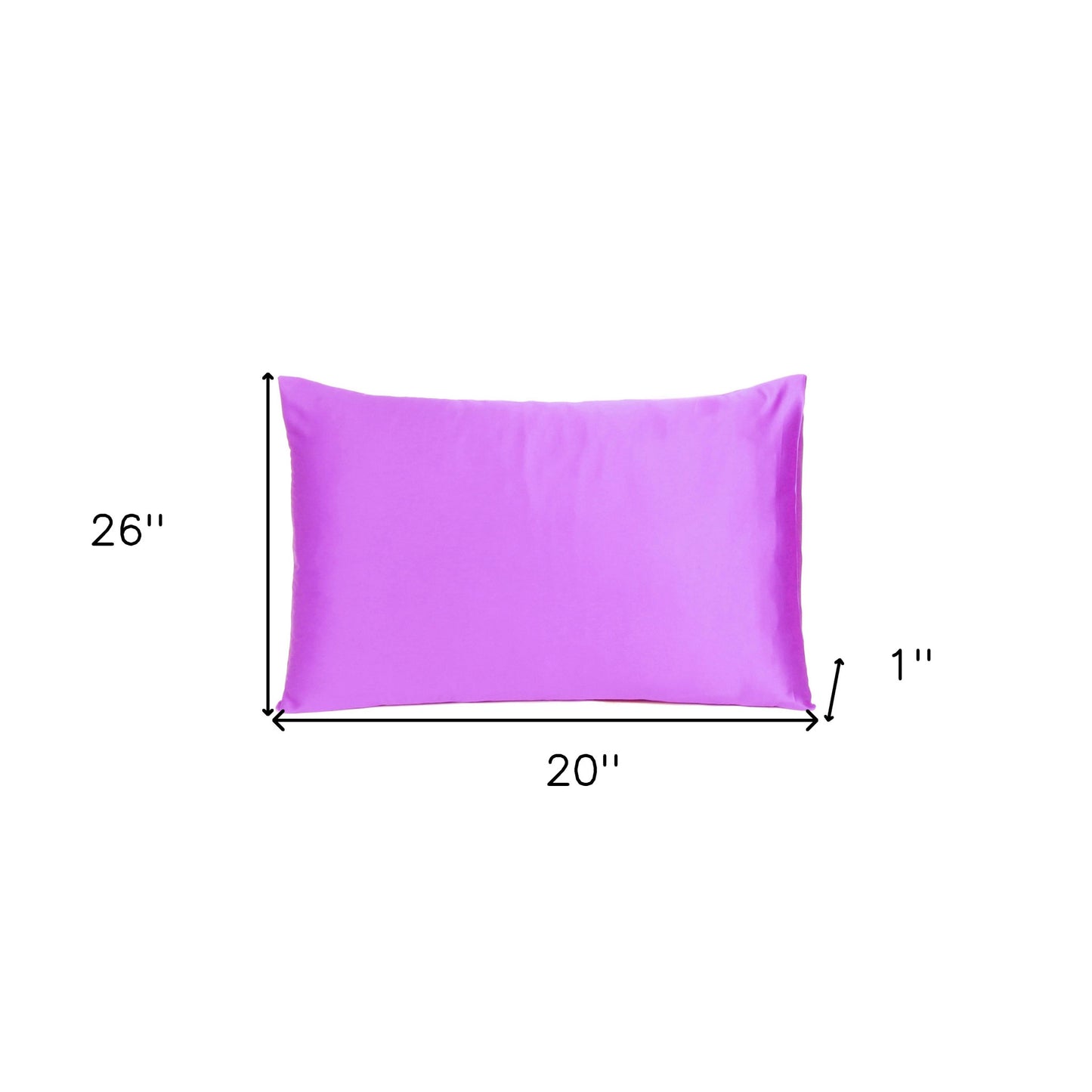 Violet Dreamy Set Of 2 Silky Satin Standard Pillowcases