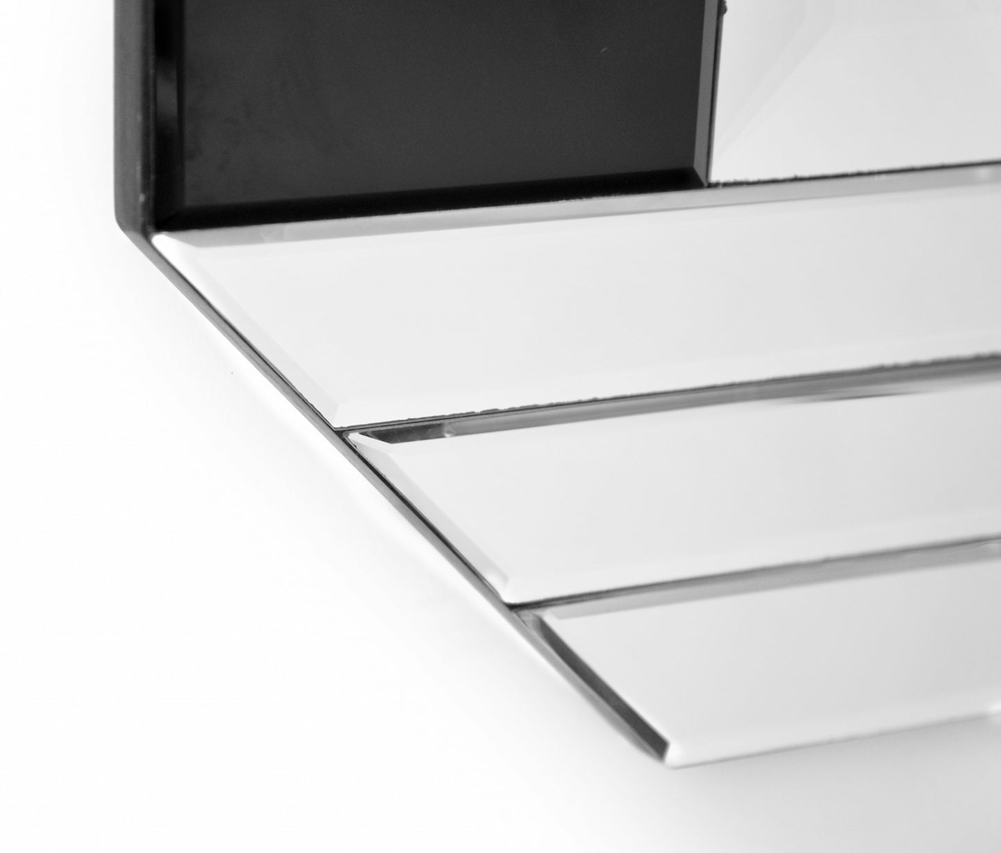 Black Rectangle Accent Glass Mirror