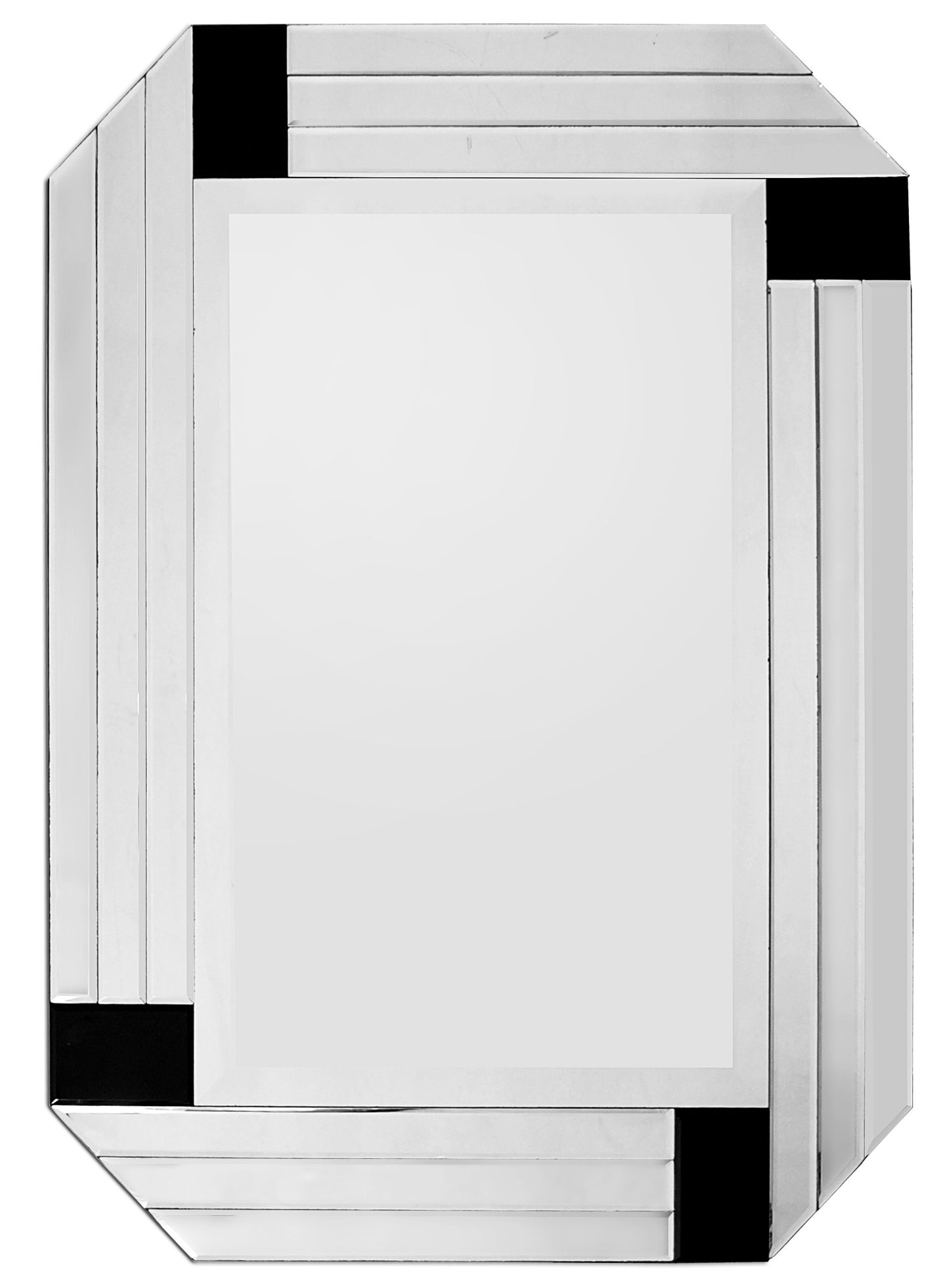 Black Rectangle Accent Glass Mirror