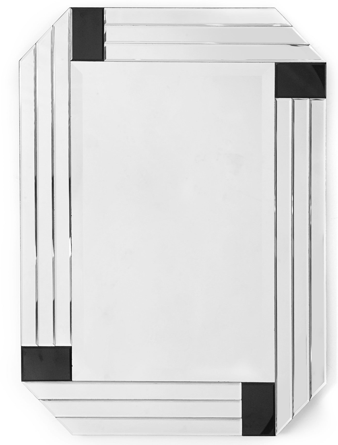 Black Rectangle Accent Glass Mirror