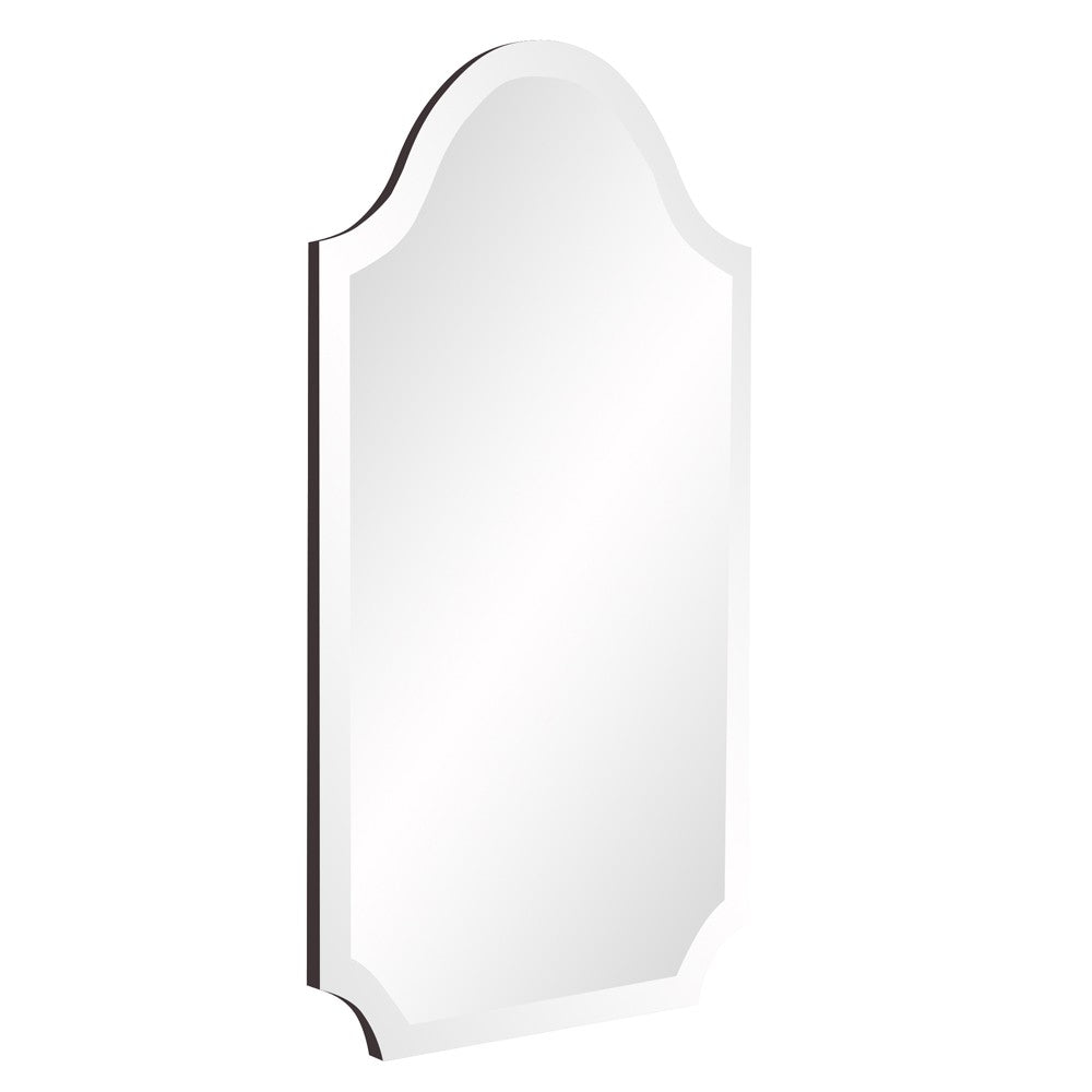 27" Rectangle Wall Mounted Accent Mirror With Glass Frame