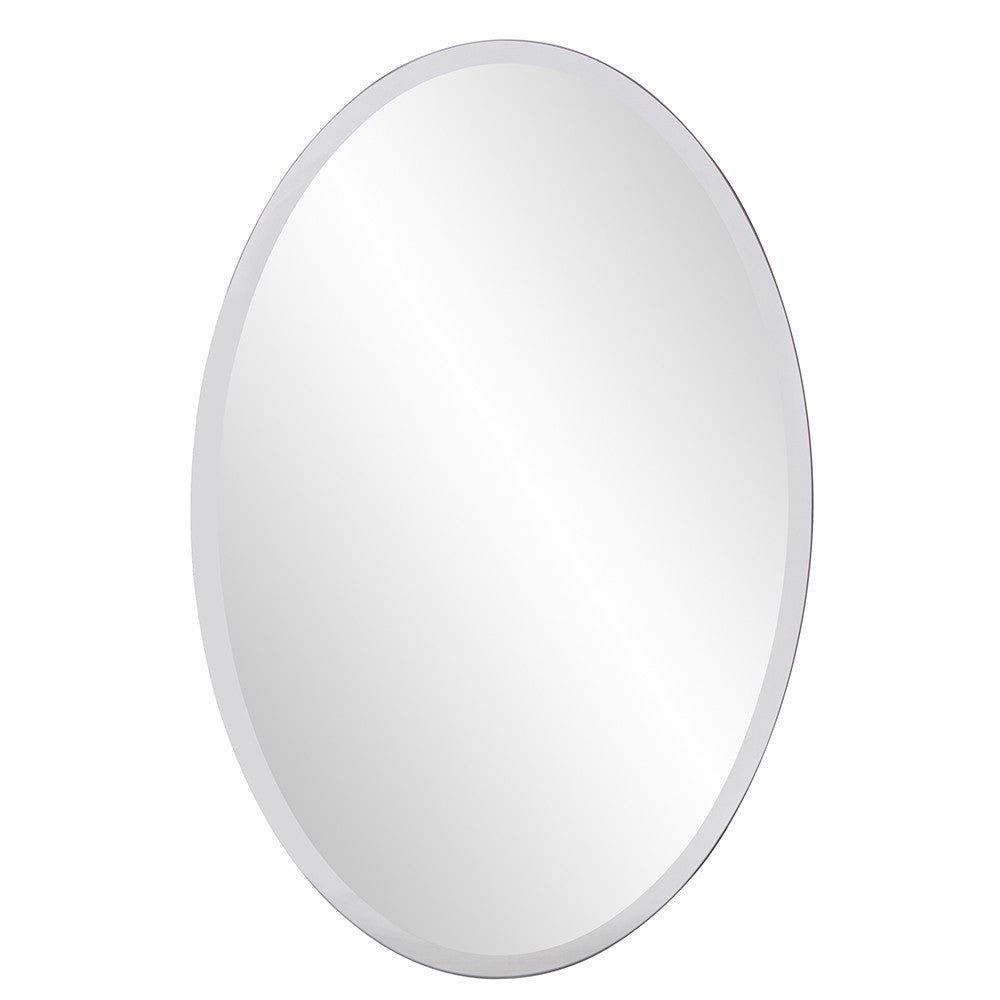 Oval Shaped Frameless Mirror