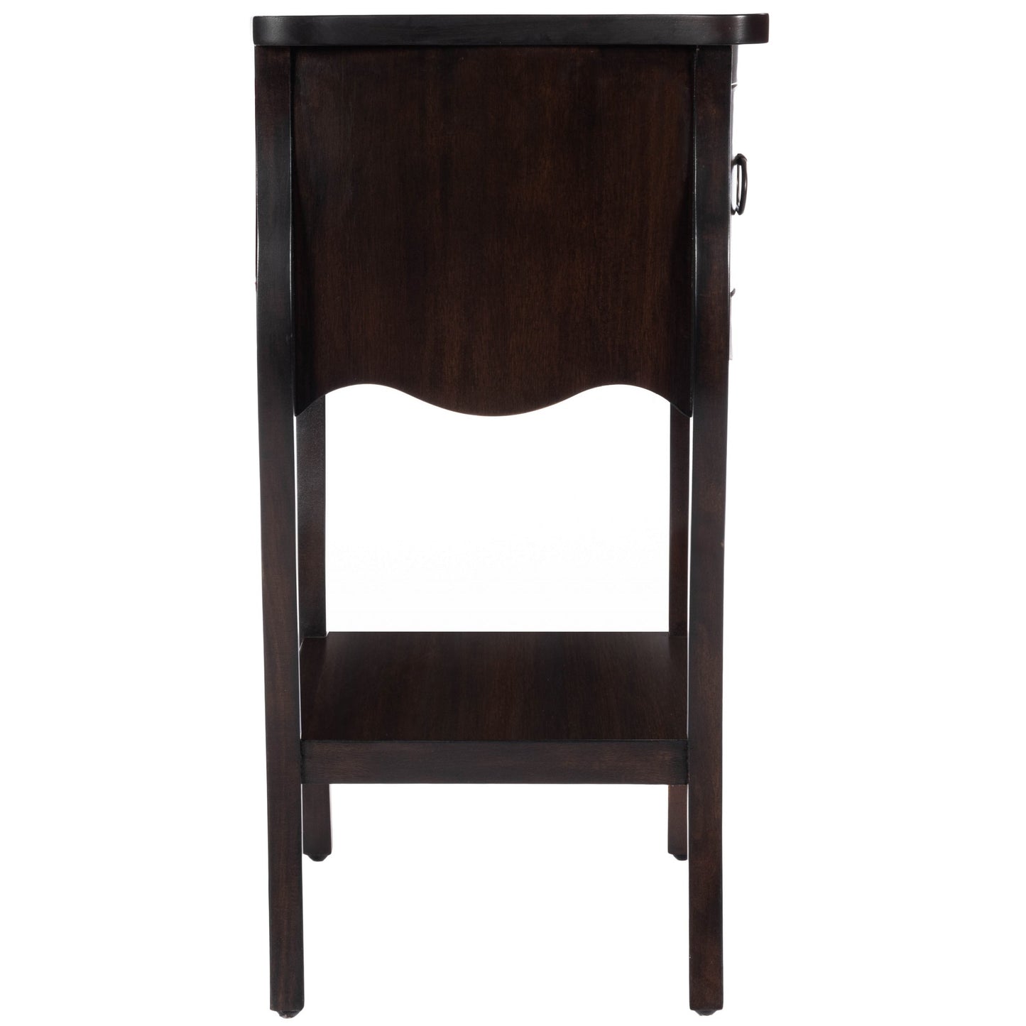 Dark Brown Chocolate Single Drawer Night Stand