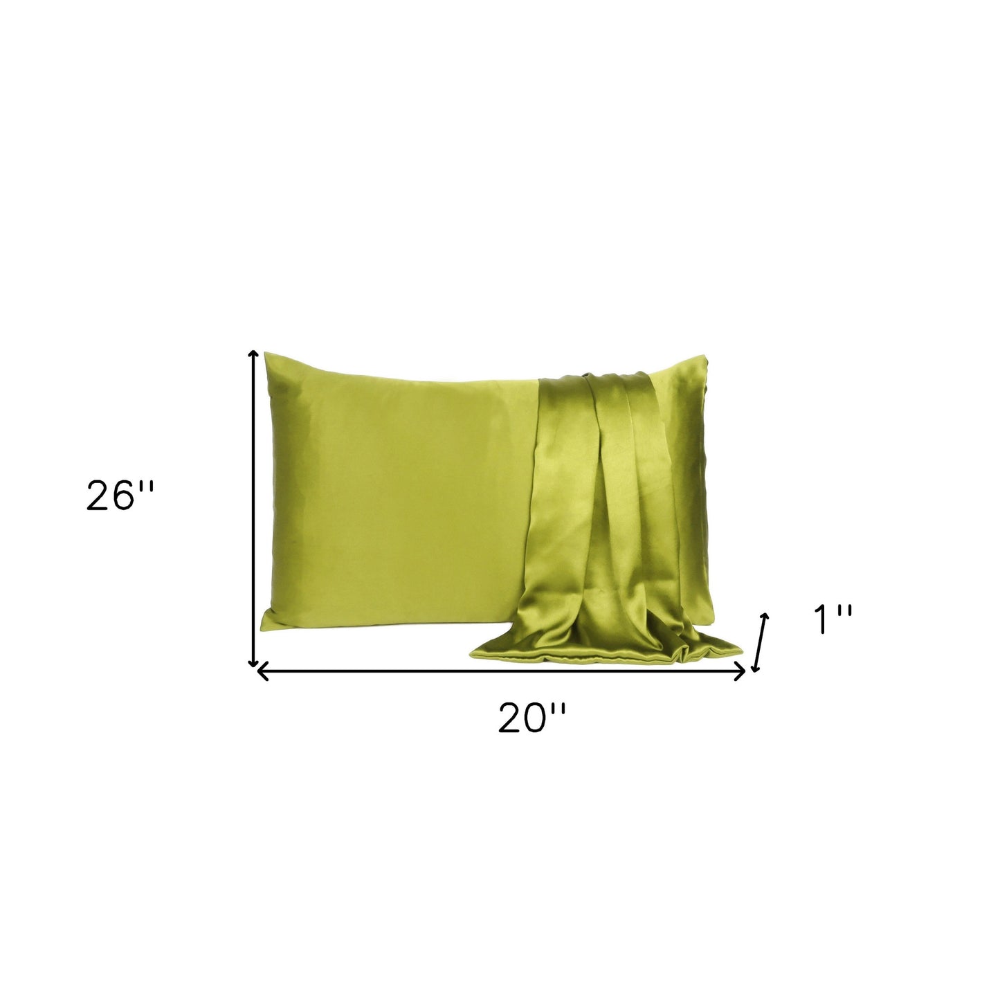 Lemongrass Dreamy Set Of 2 Silky Satin Standard Pillowcases