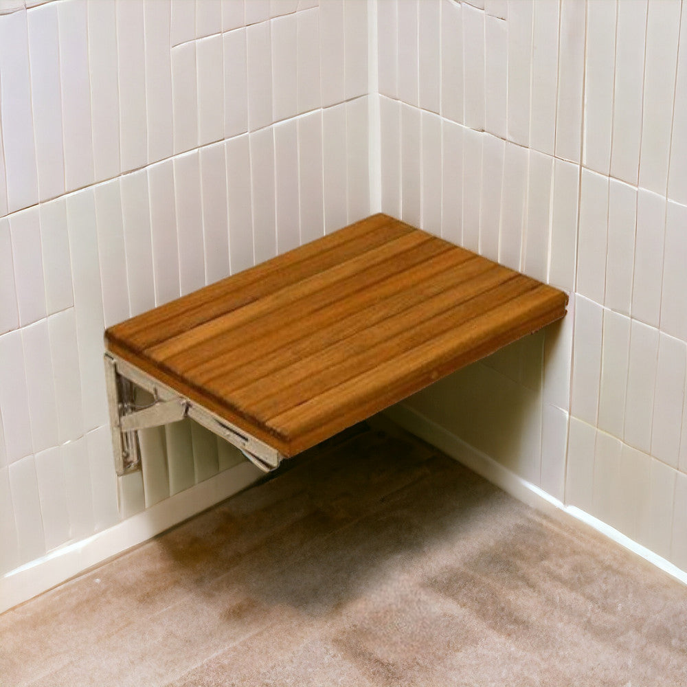 17" Premium Wall Mount Teak Shower Bench