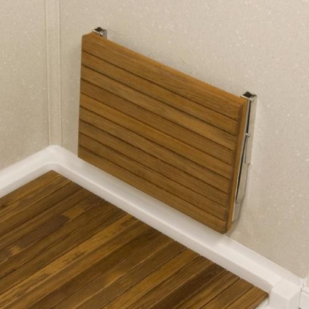 17" Premium Wall Mount Teak Shower Bench