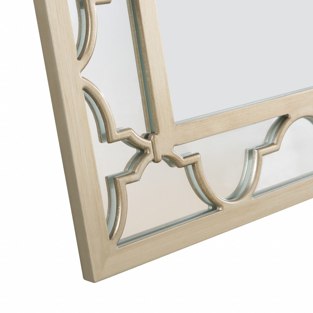 44" Champagne Metal Framed Accent Mirror