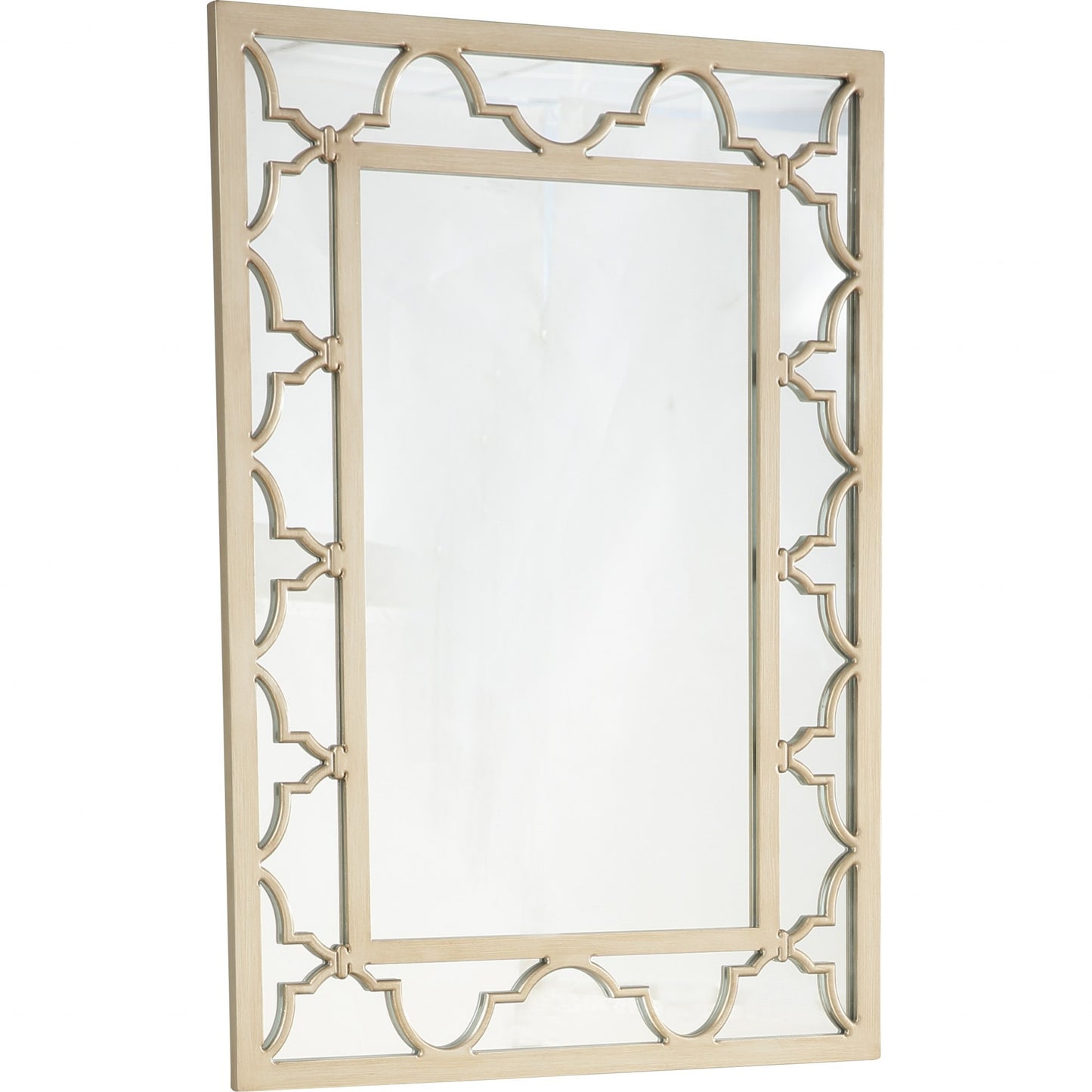 44" Champagne Metal Framed Accent Mirror