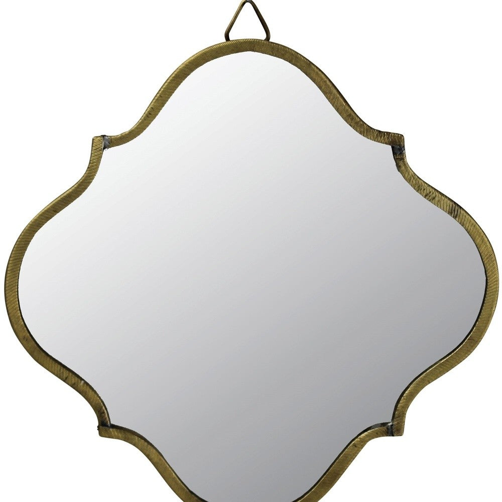 9" Gold Novelty Accent Metal Framed Mirror