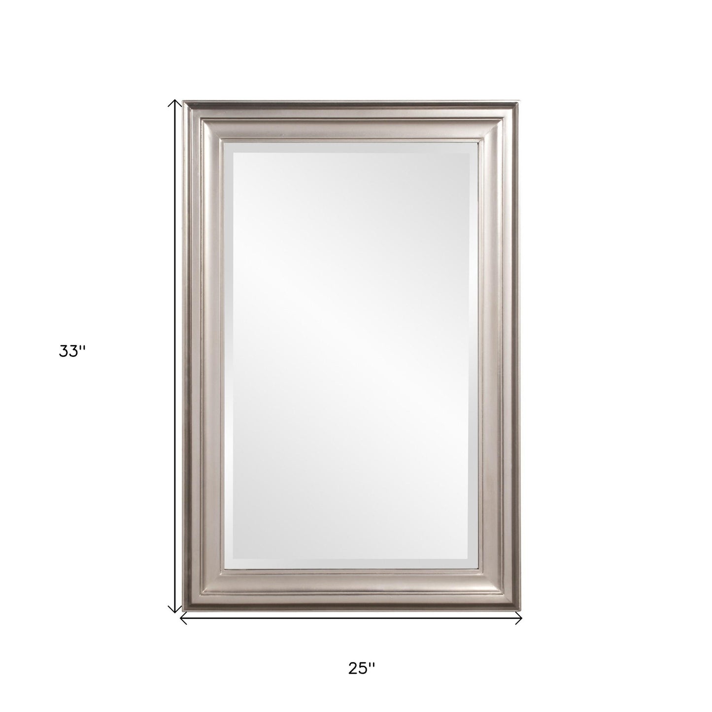 33" Silver Framed Accent Mirror