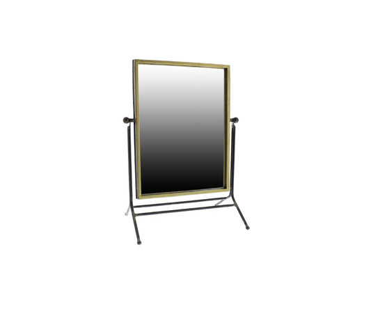 18" Black Framed Makeup Shaving Tabletop Mirror