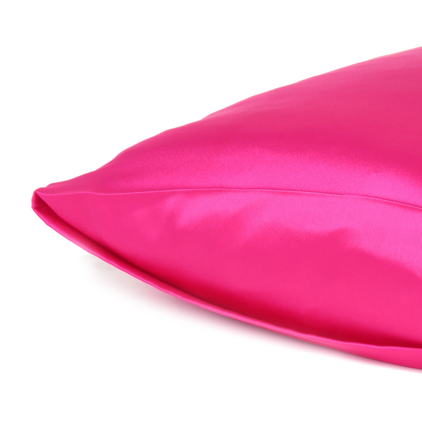 Fuchsia Dreamy Set Of 2 Silky Satin King Pillowcases