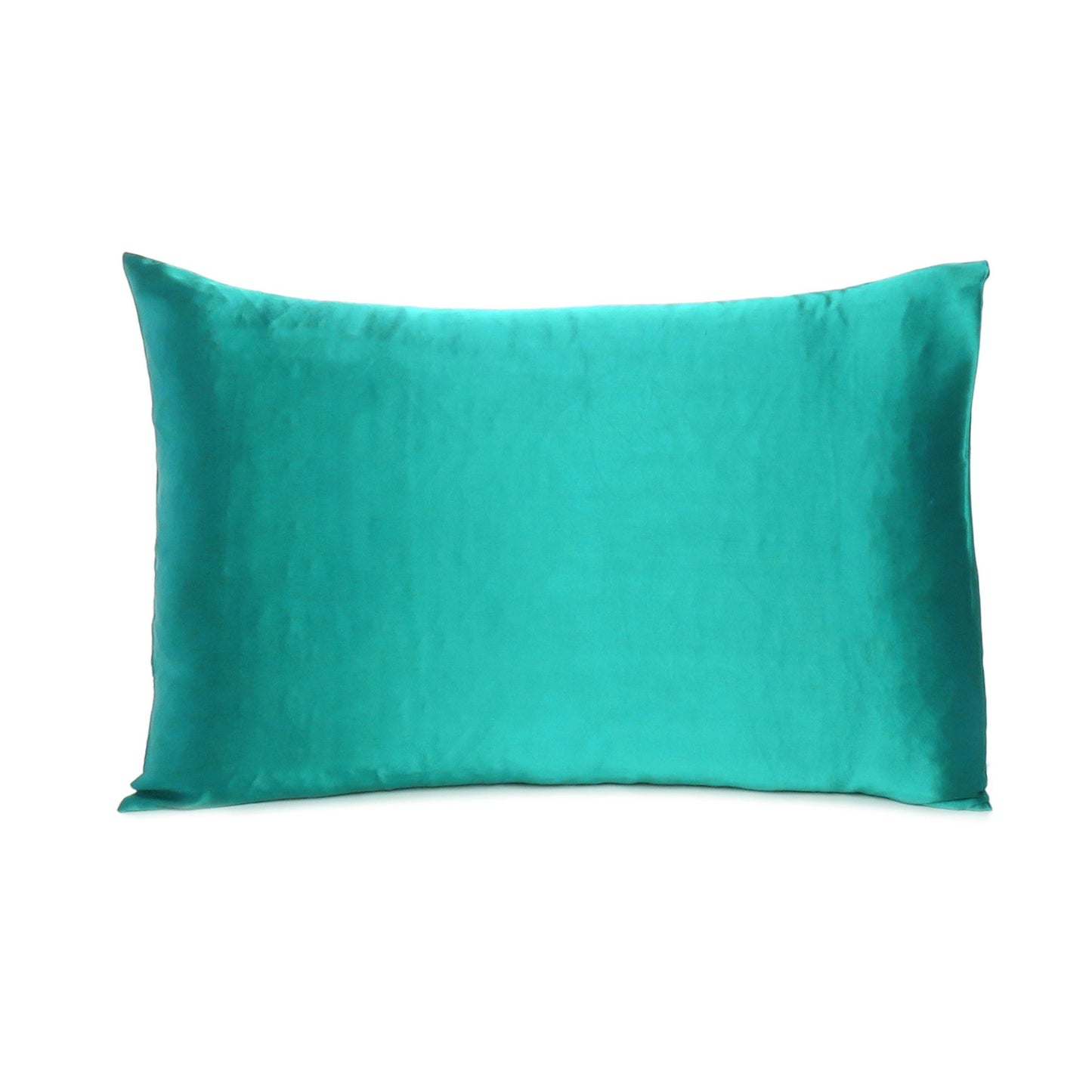 Teal Dreamy Set Of 2 Silky Satin Standard Pillowcases