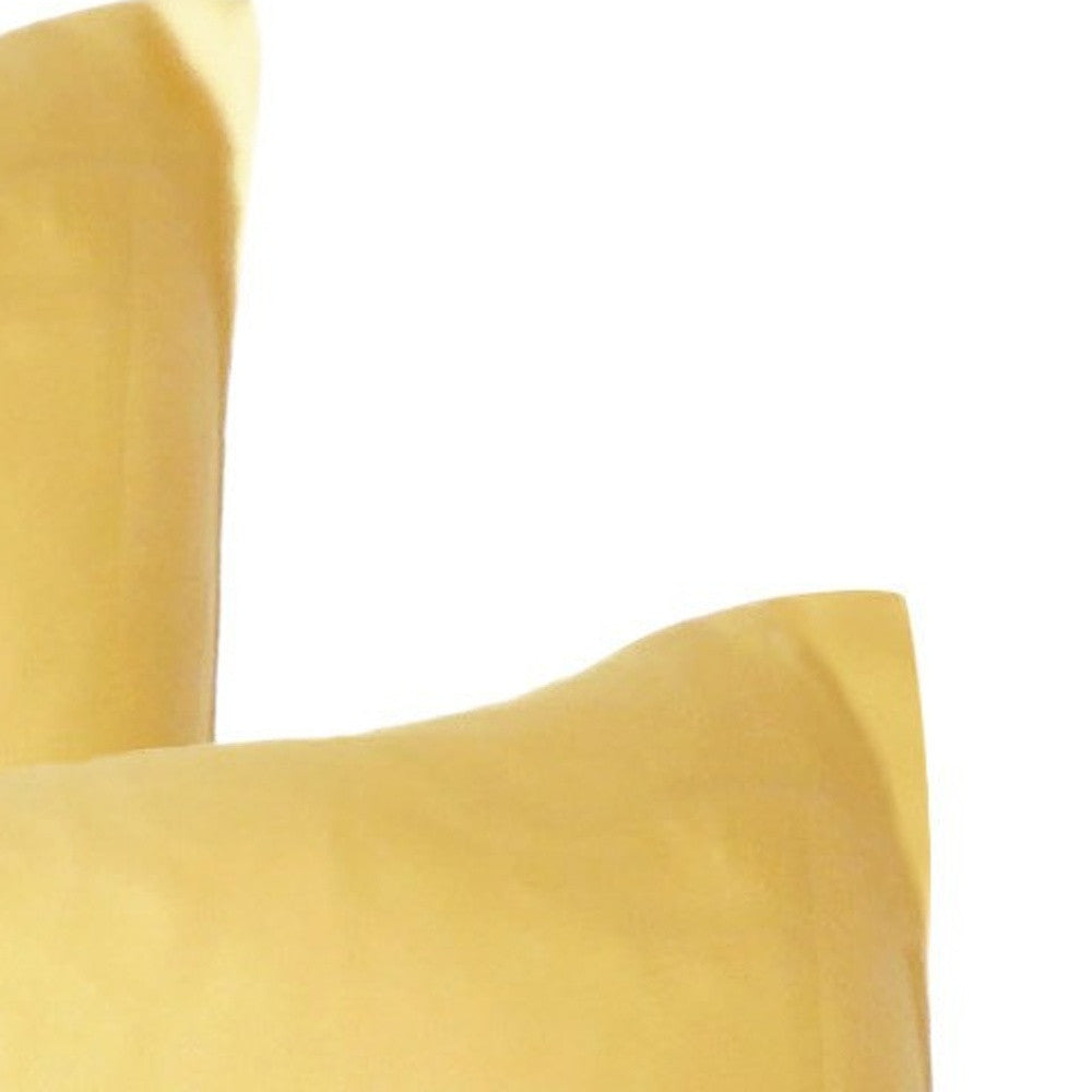 Gold Dreamy Set Of 2 Silky Satin Queen Pillowcases