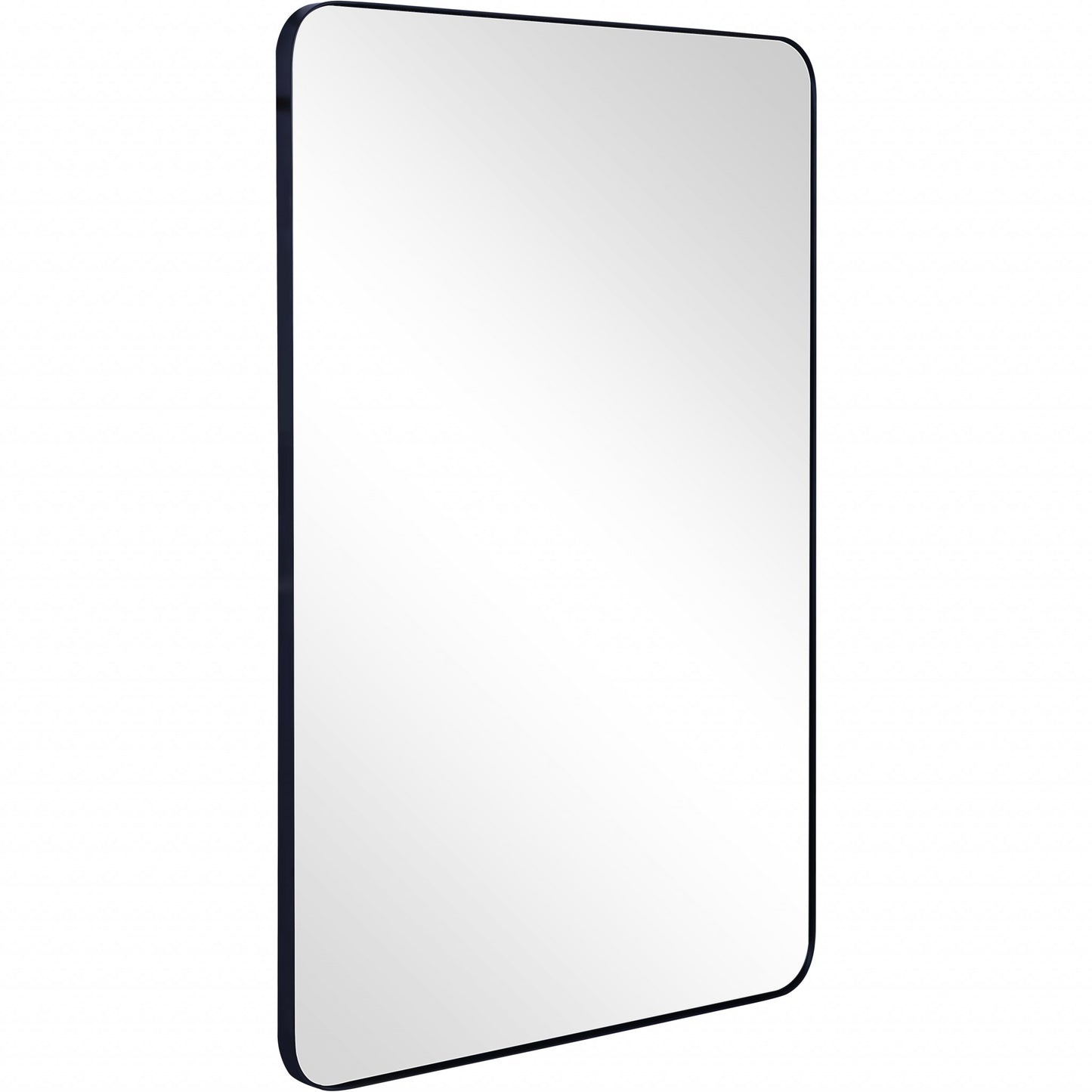 42" Black Metal Framed Accent Mirror