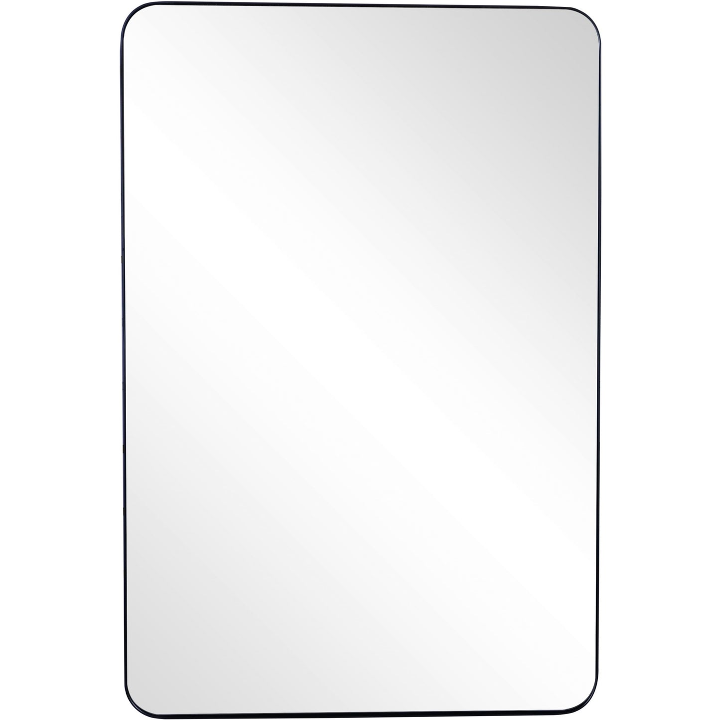 42" Black Metal Framed Accent Mirror