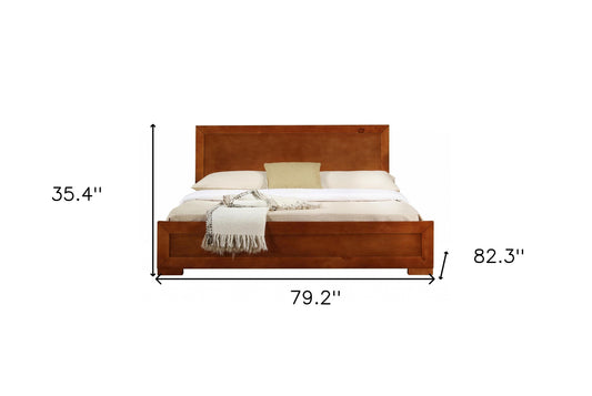 Cherry Wood King Platform Bed