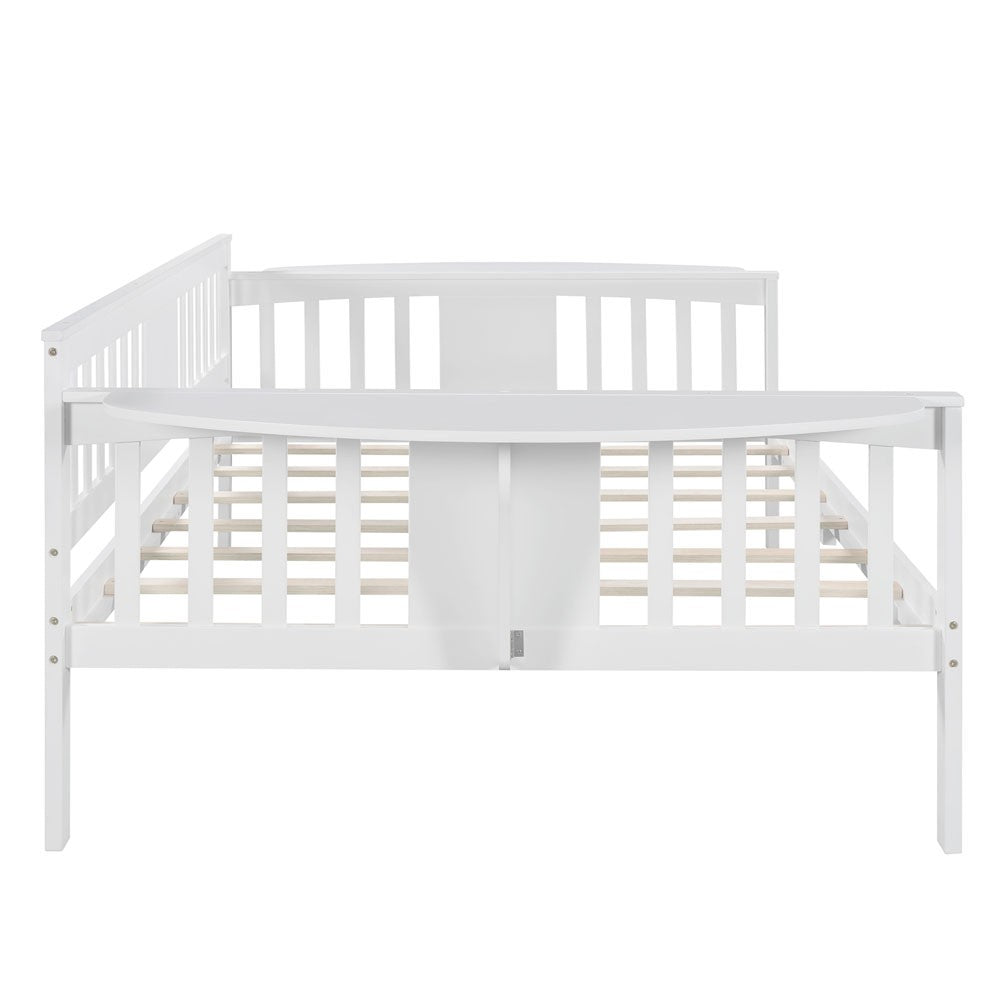 White Solid and Manufactured Wood Full Bed