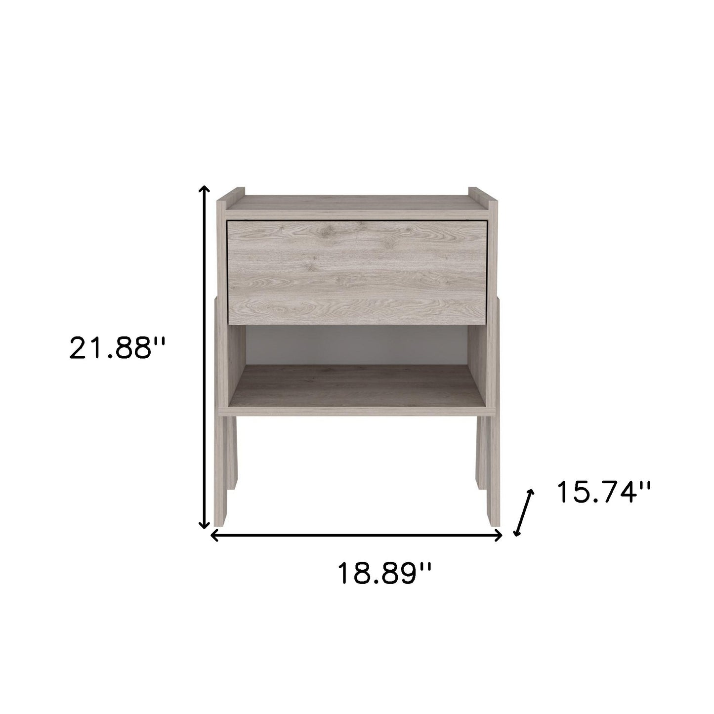 Sleek and Trendy Light Grey Bedroom Nightstand