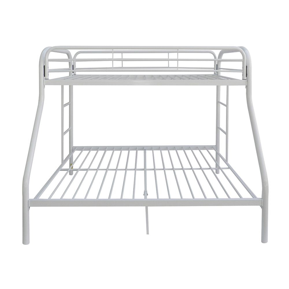 White  Twin Over Full Size Bunk Bed