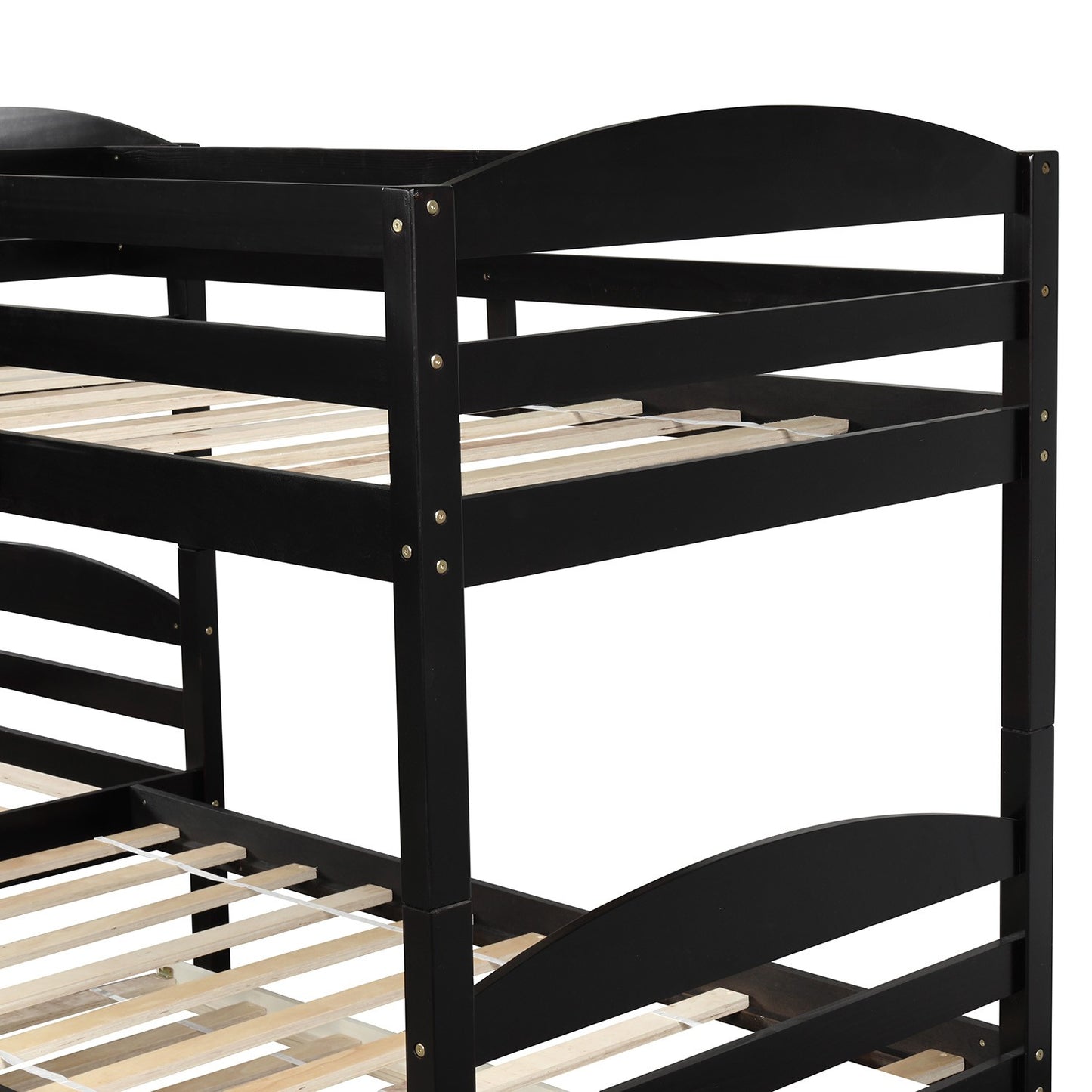 Espresso Twin Contemporary Manufactured Wood and Solid Wood Bunk Bed