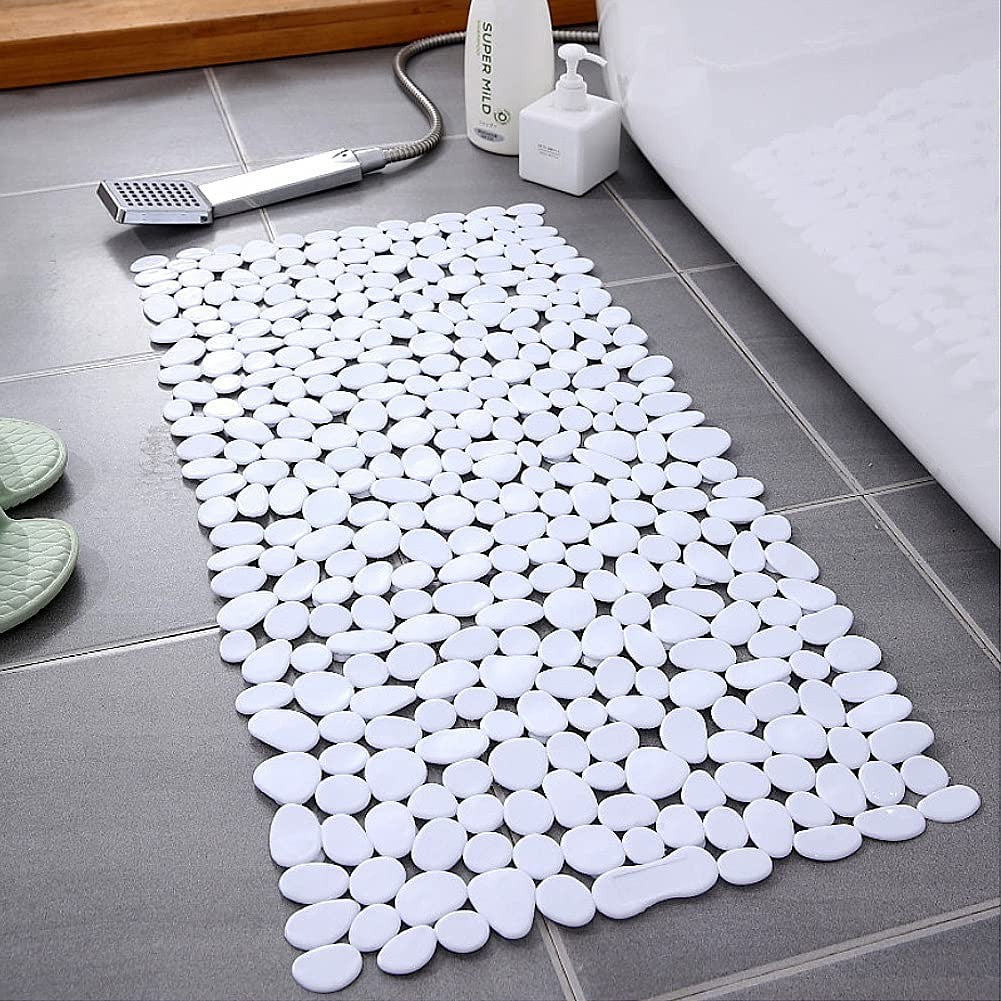 White Spa Pebbles Bathtub Mat