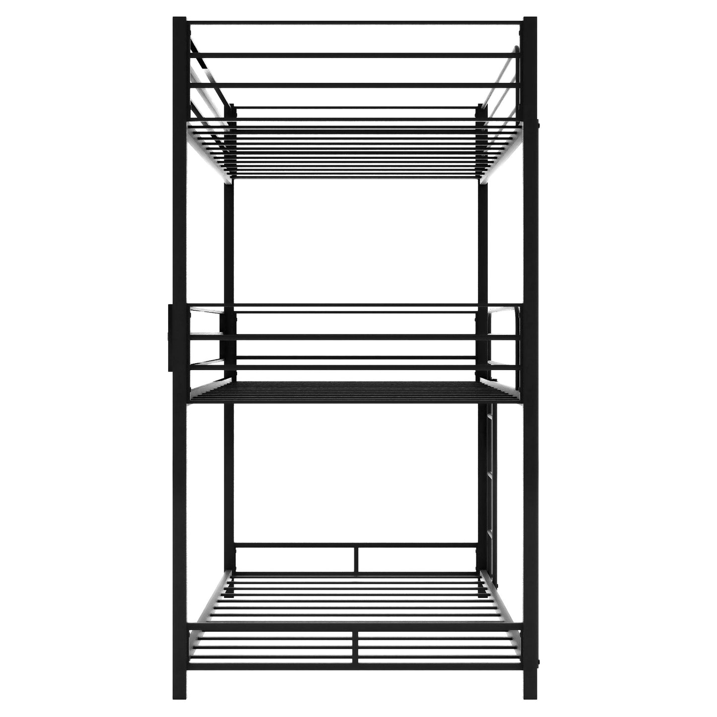 Black Twin Over Twin Over Twin Traditional Bunk Bed