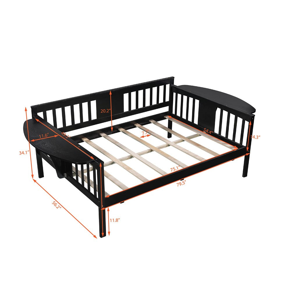 Espresso Solid and Manufactured Wood Full Bed