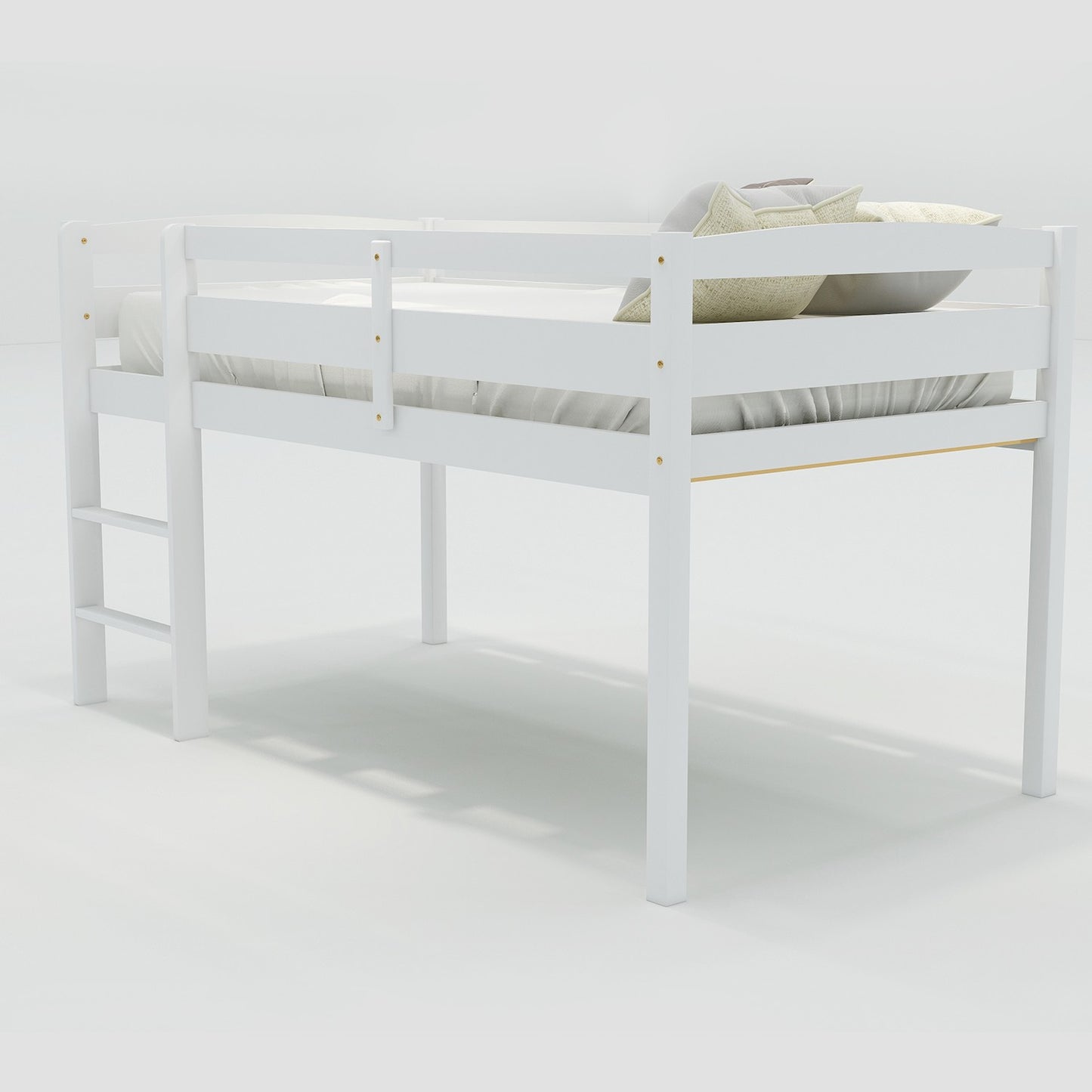 White Twin Size Lof Loft Bed