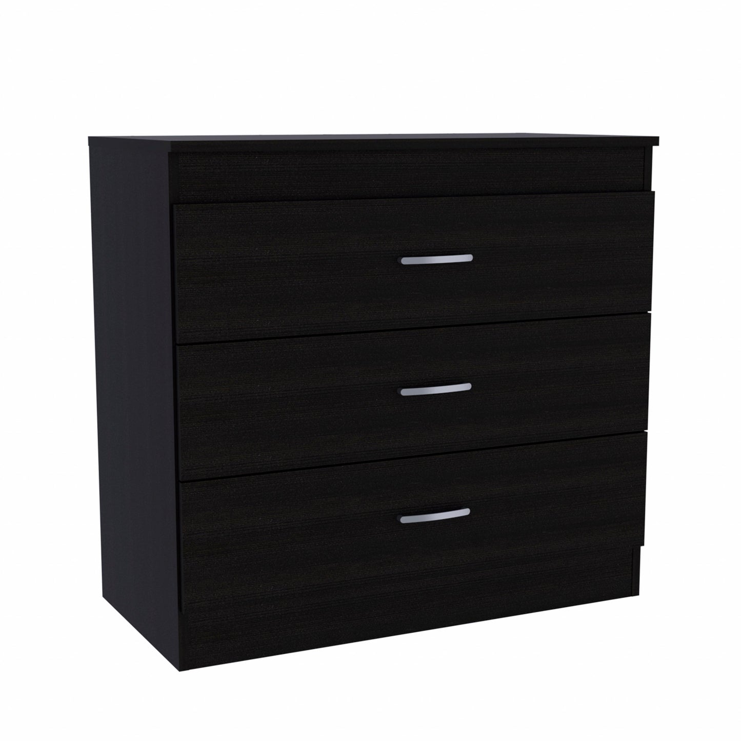 31" Black Three Drawer Dresser