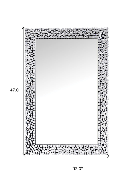 47" Mirrored & Faux Gems Accent Mirror