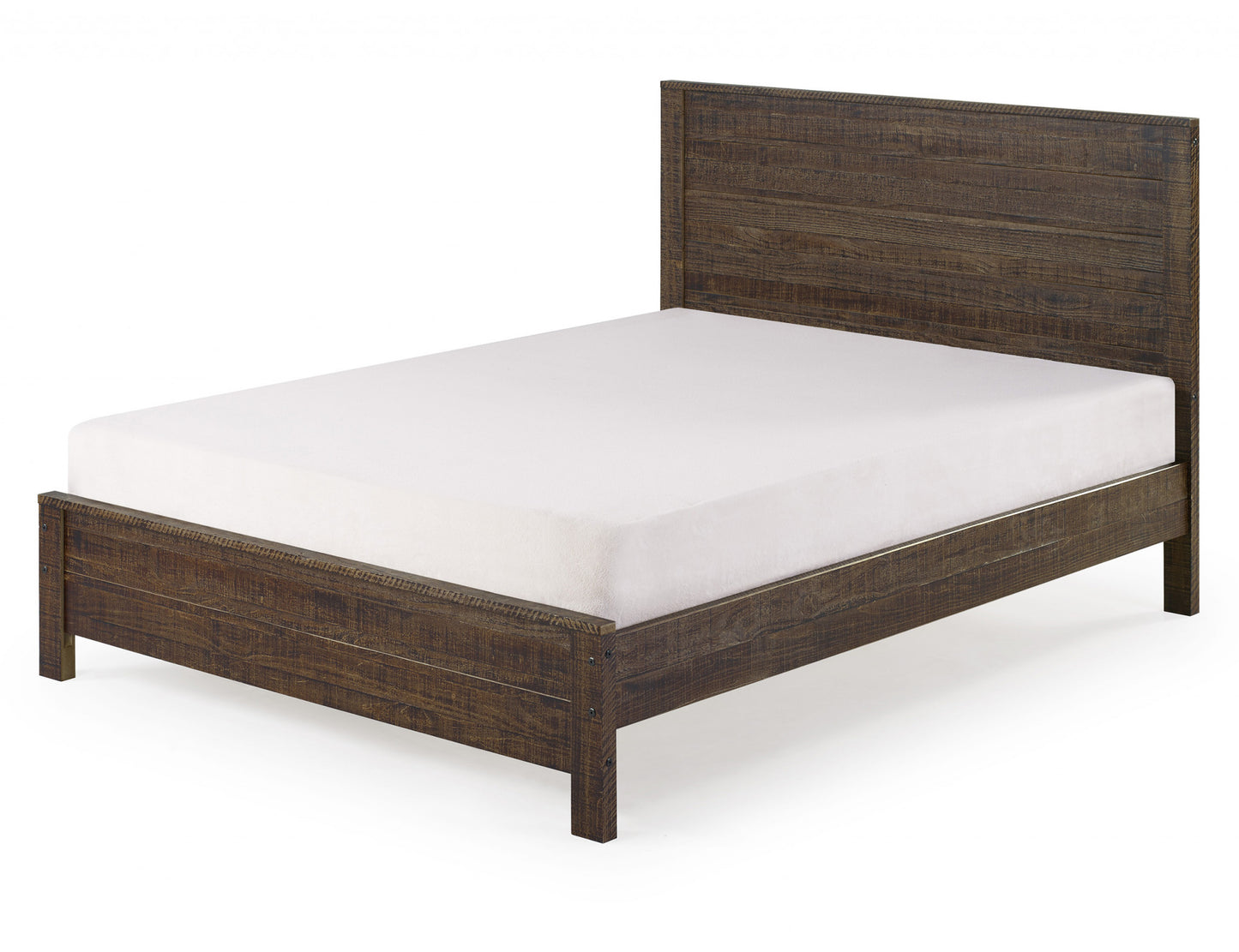 Dark Brown Solid Wood Twin Bed Frame