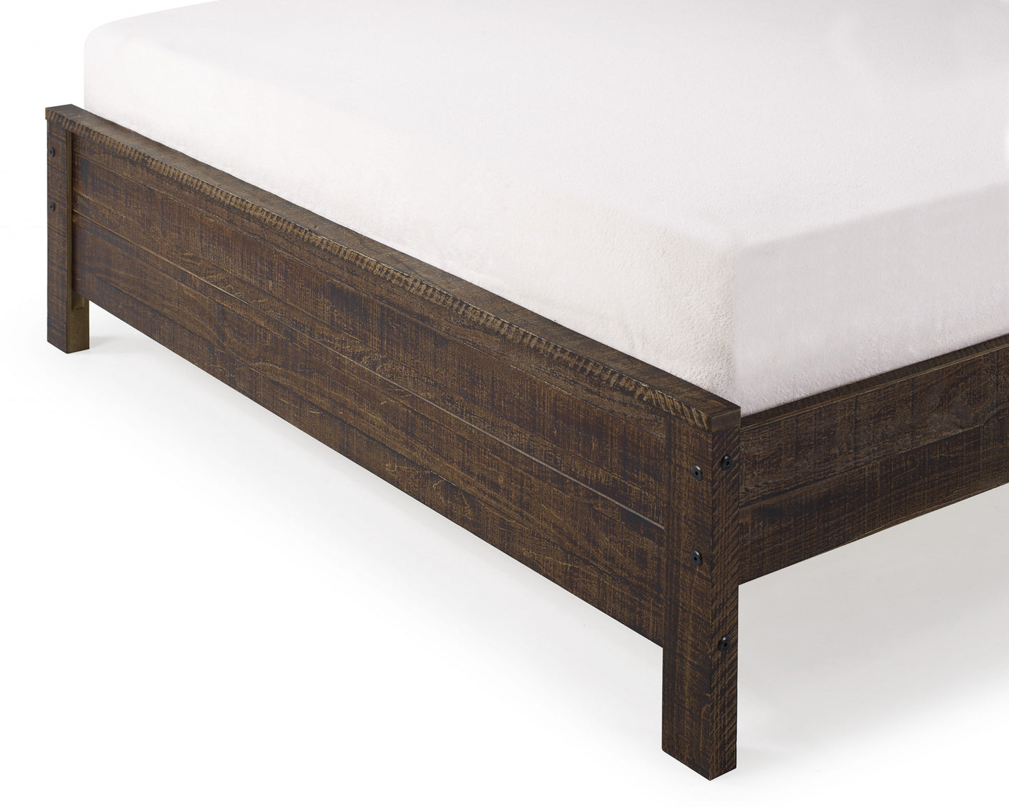 Dark Brown Solid Wood Twin Bed Frame