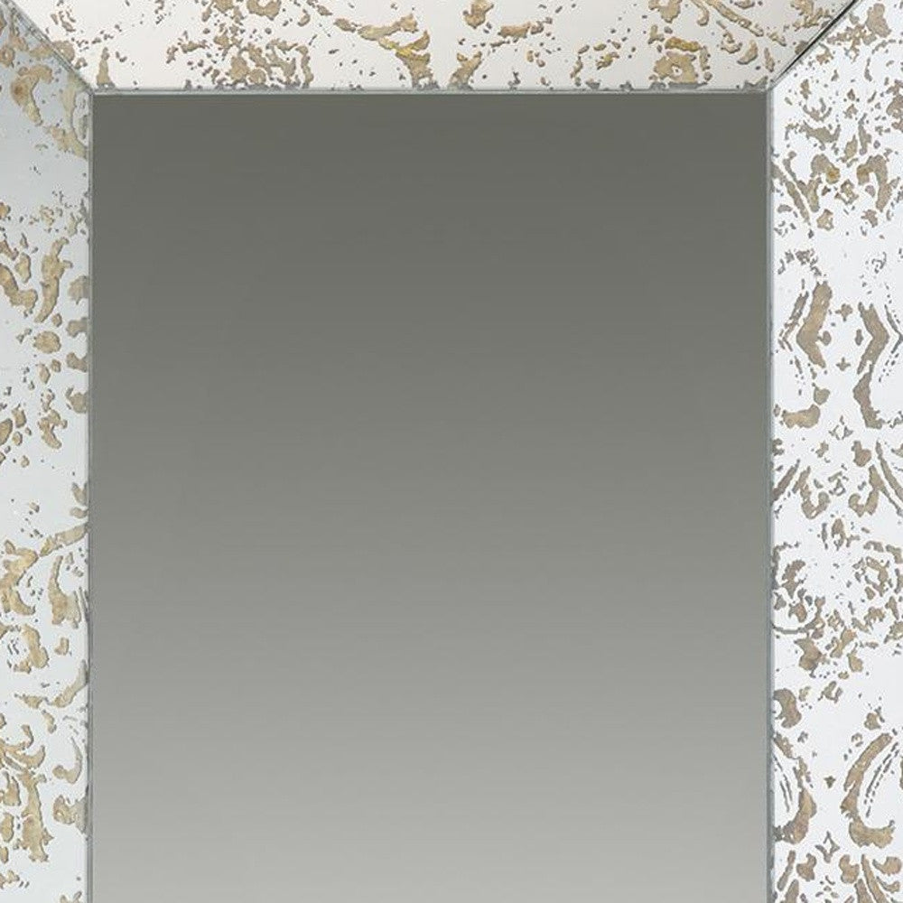 20" Silver Glass Framed Accent Mirror