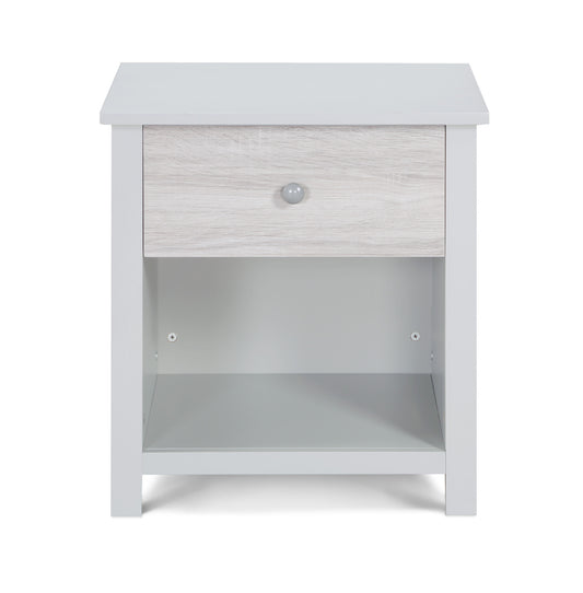 24" Gray One Drawer Nightstand