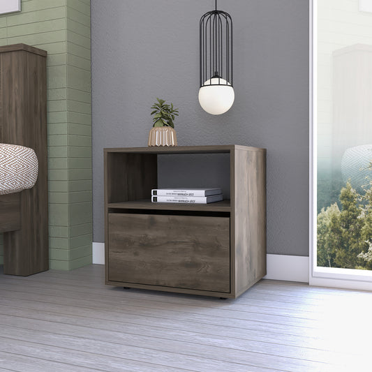 20" Dark Brown Nightstand