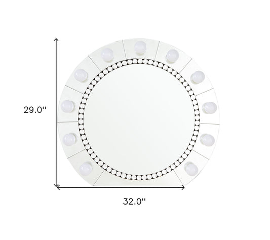 29" Lighted Round Accent Mirror