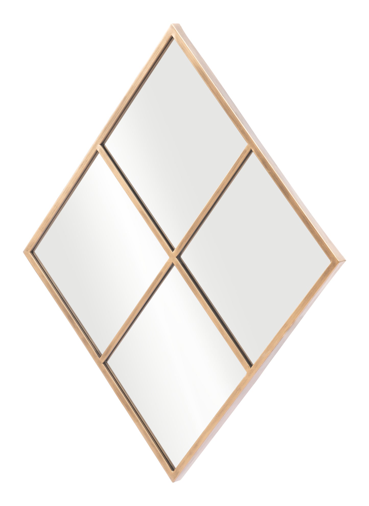 Gold Diamond Steel Framed Accent Mirror