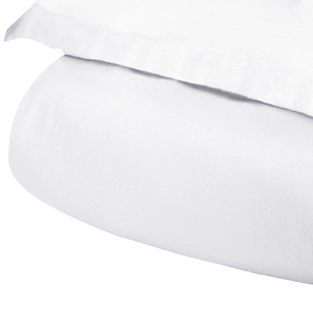 White Queen Cotton Blend 400 Thread Count Washable Duvet Cover Set