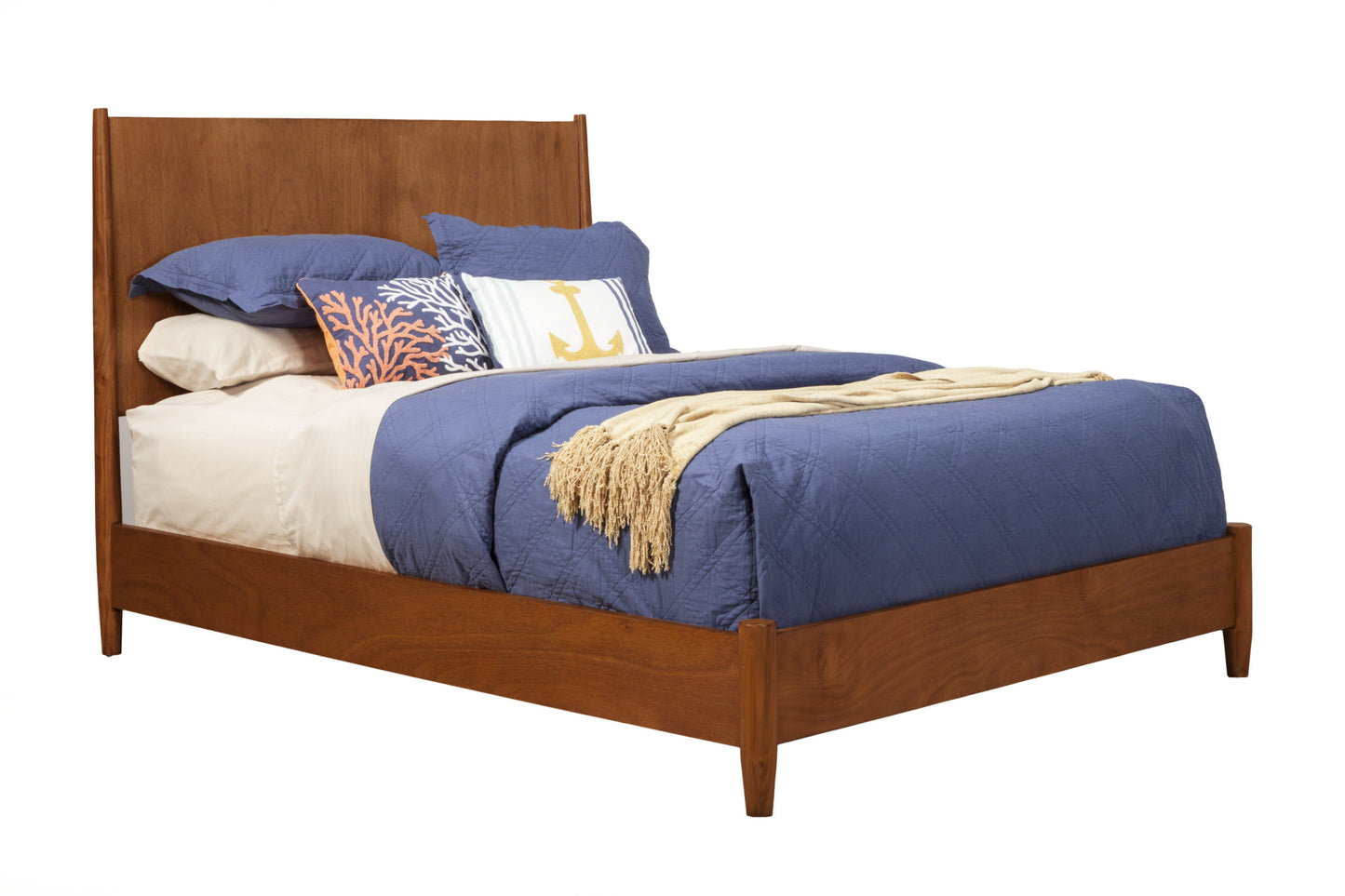 Brown Solid and Manufactured Wood King Bed