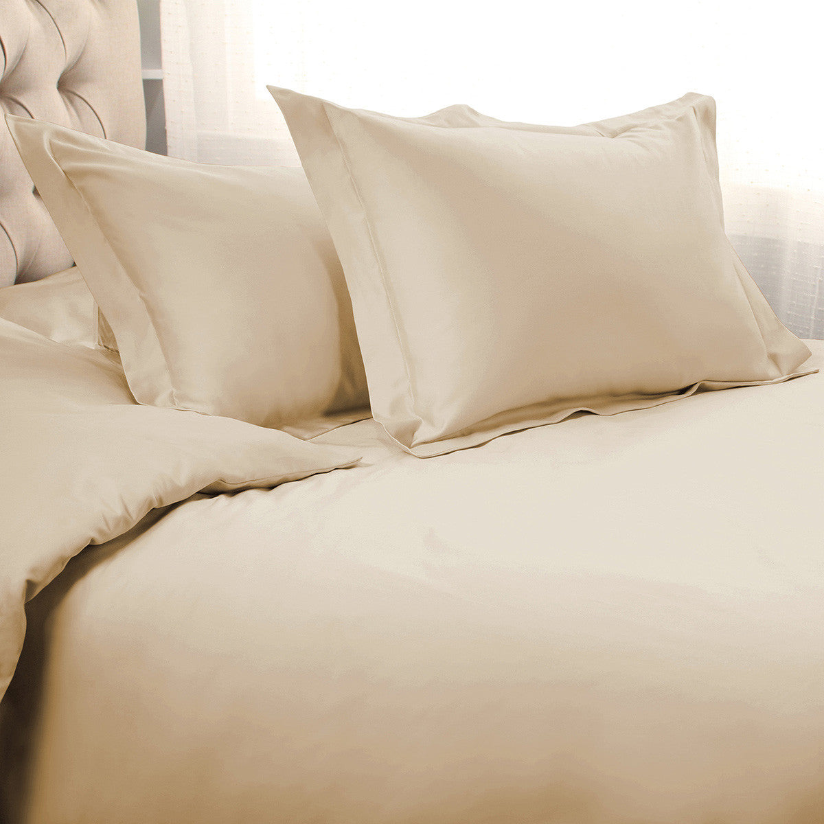 Ivory Queen Cotton Blend 1200 Thread Count Washable Duvet Cover Set