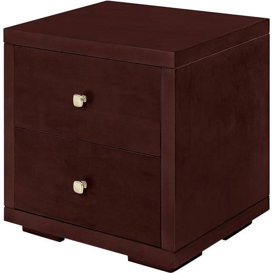 19" Espresso Two Drawer Nightstand