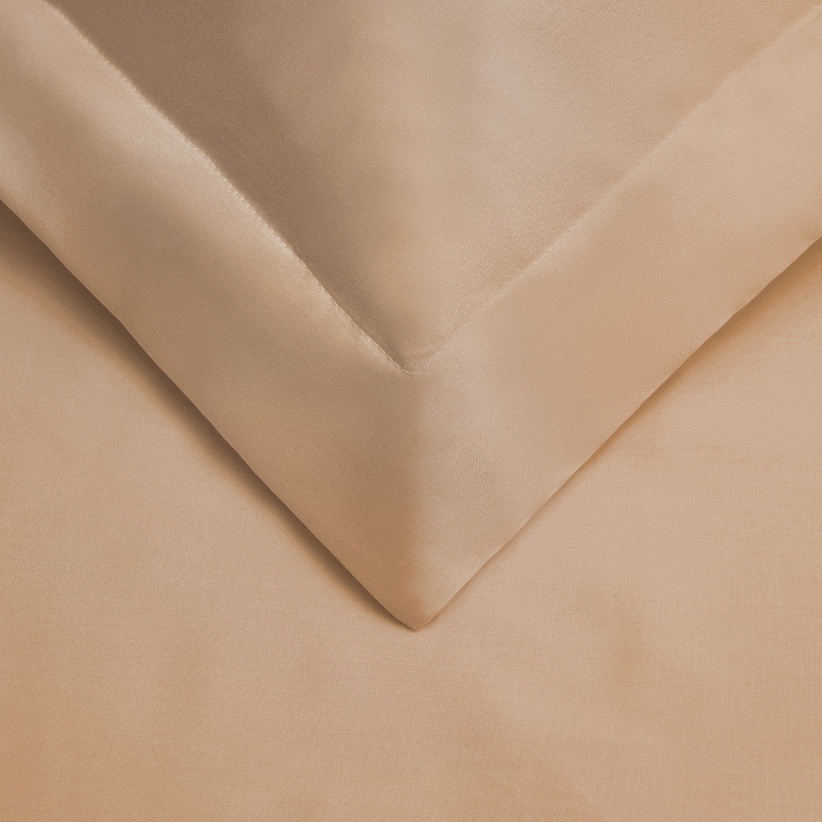 Beige King Cotton Blend 300 Thread Count Washable Duvet Cover Set