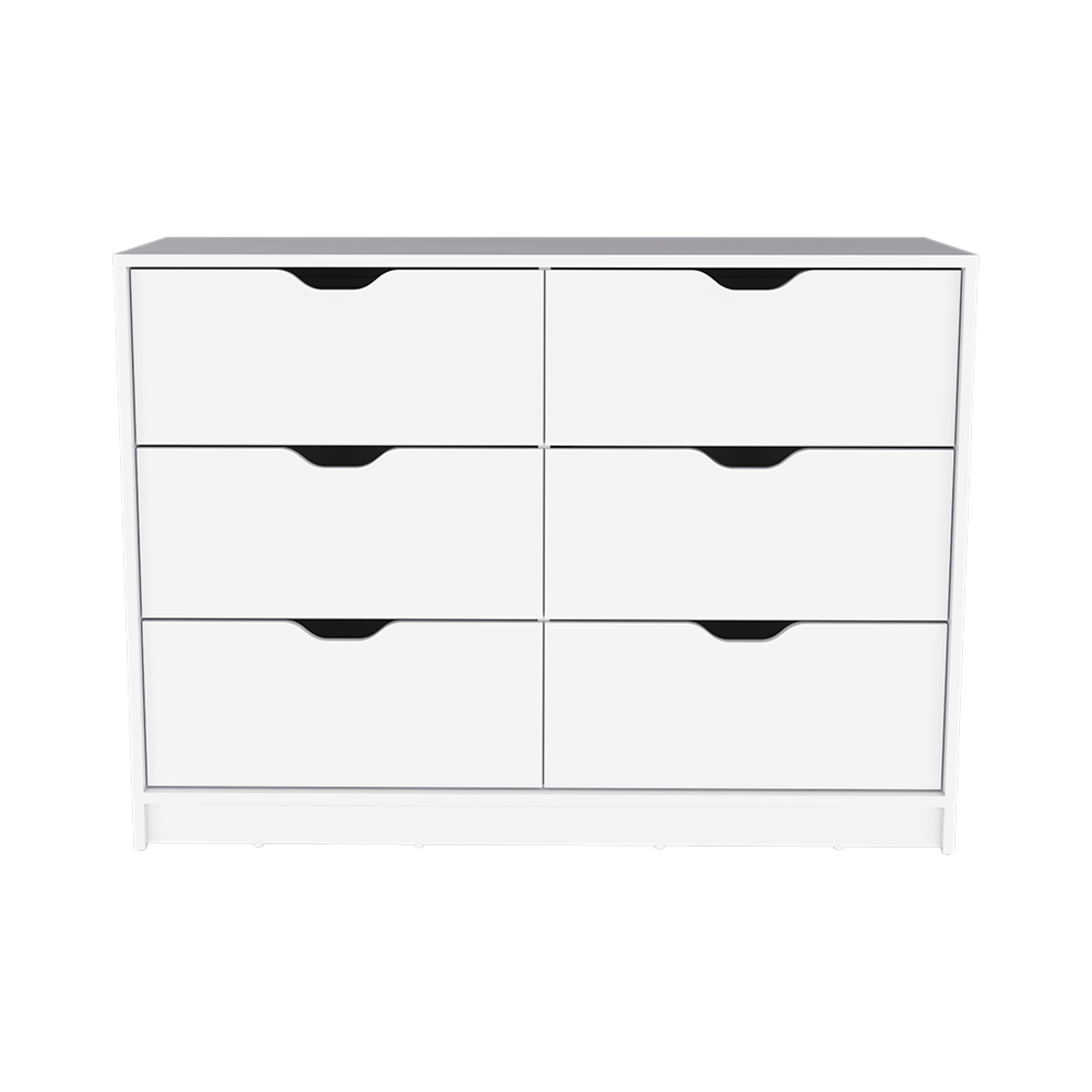 42" White Four Drawer Dresser